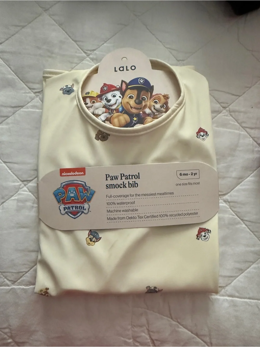Paw Patrol smock bib